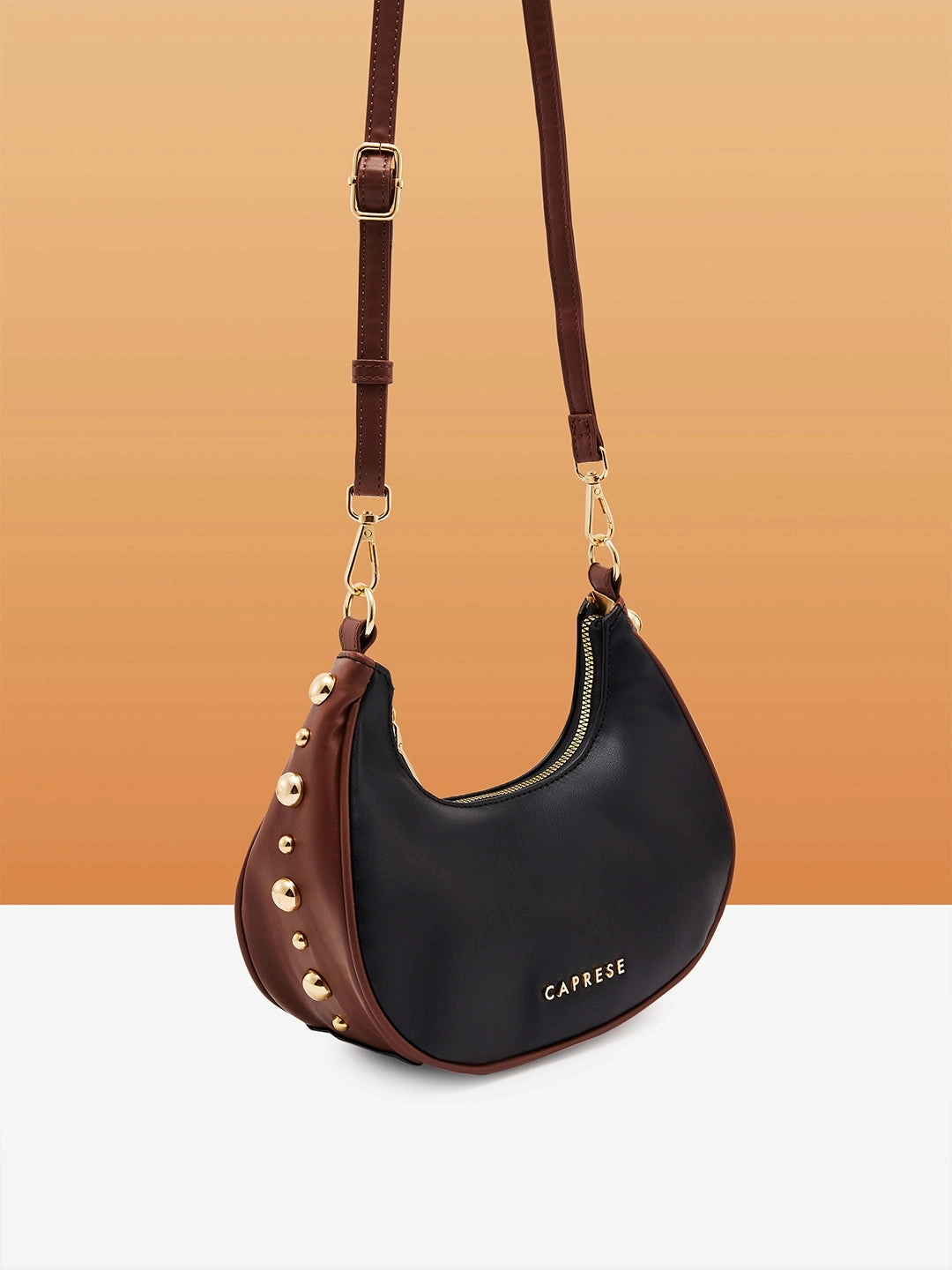 Caprese Josie Small Black Hobo Bag