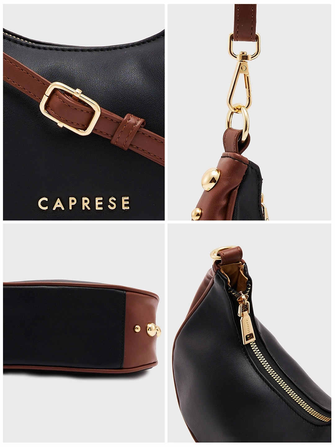 Caprese Josie Small Black Hobo Bag