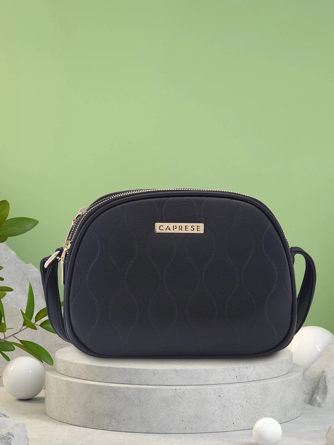 Caprese Linz Medium Black Sling Bag