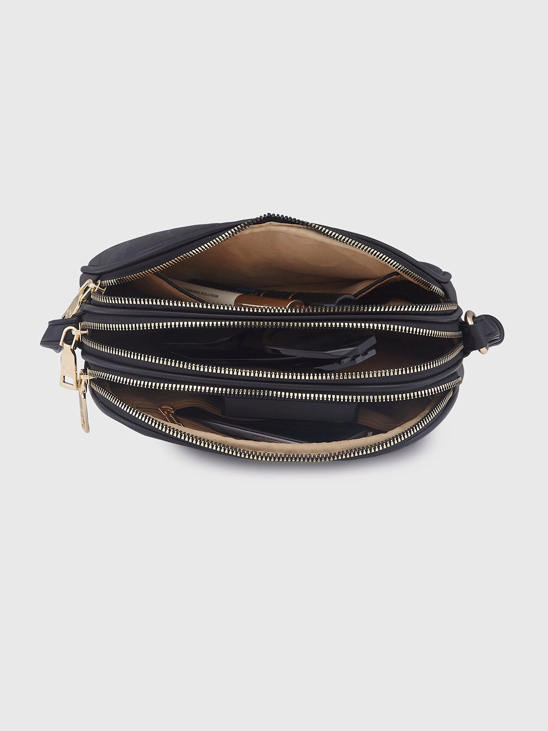 Caprese Linz Medium Black Sling Bag