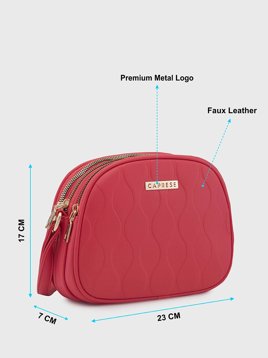 Caprese Linz Medium Pink Sling Bag