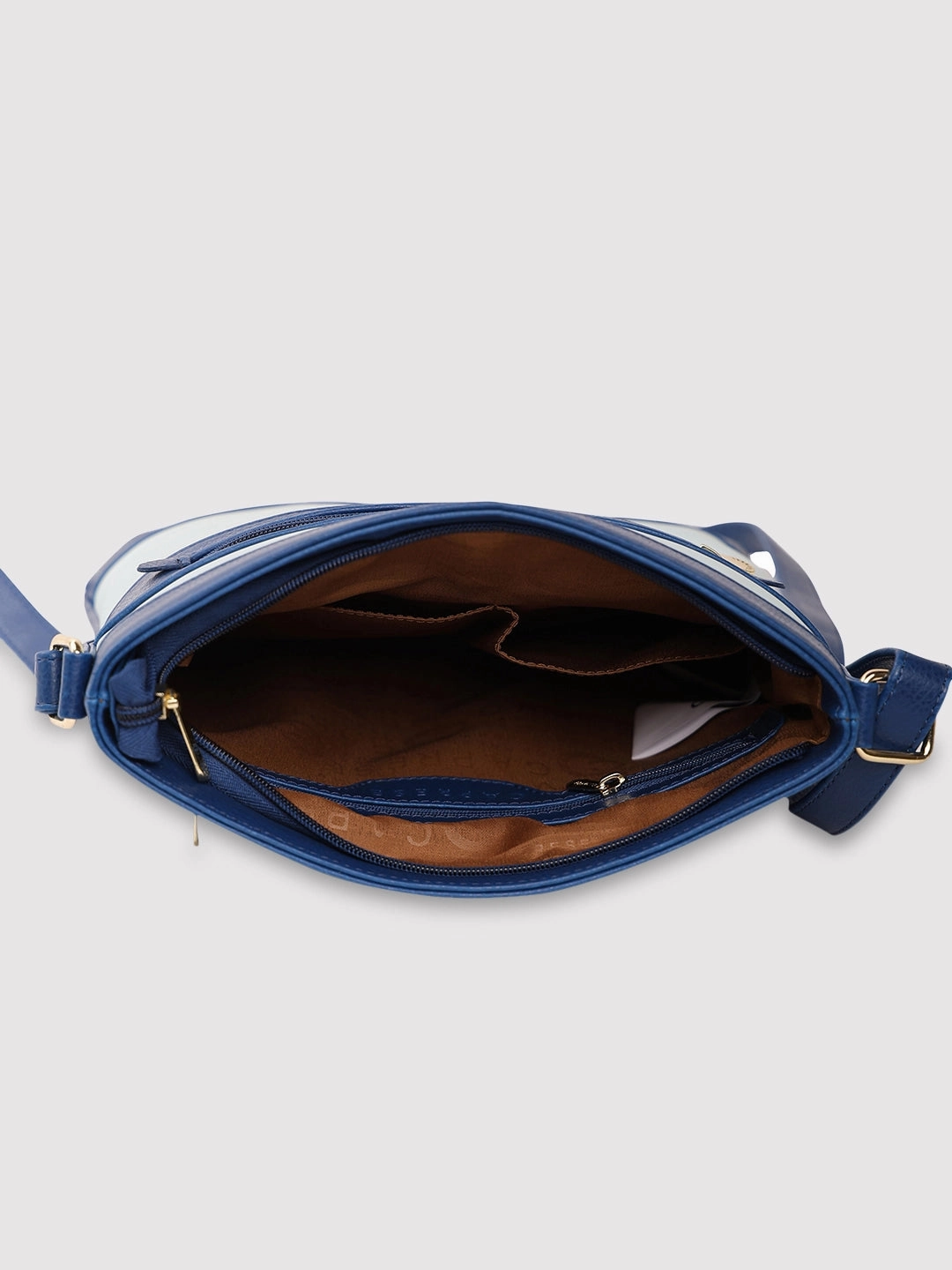 Caprese Marciano Medium Striped Navy Sling Bag