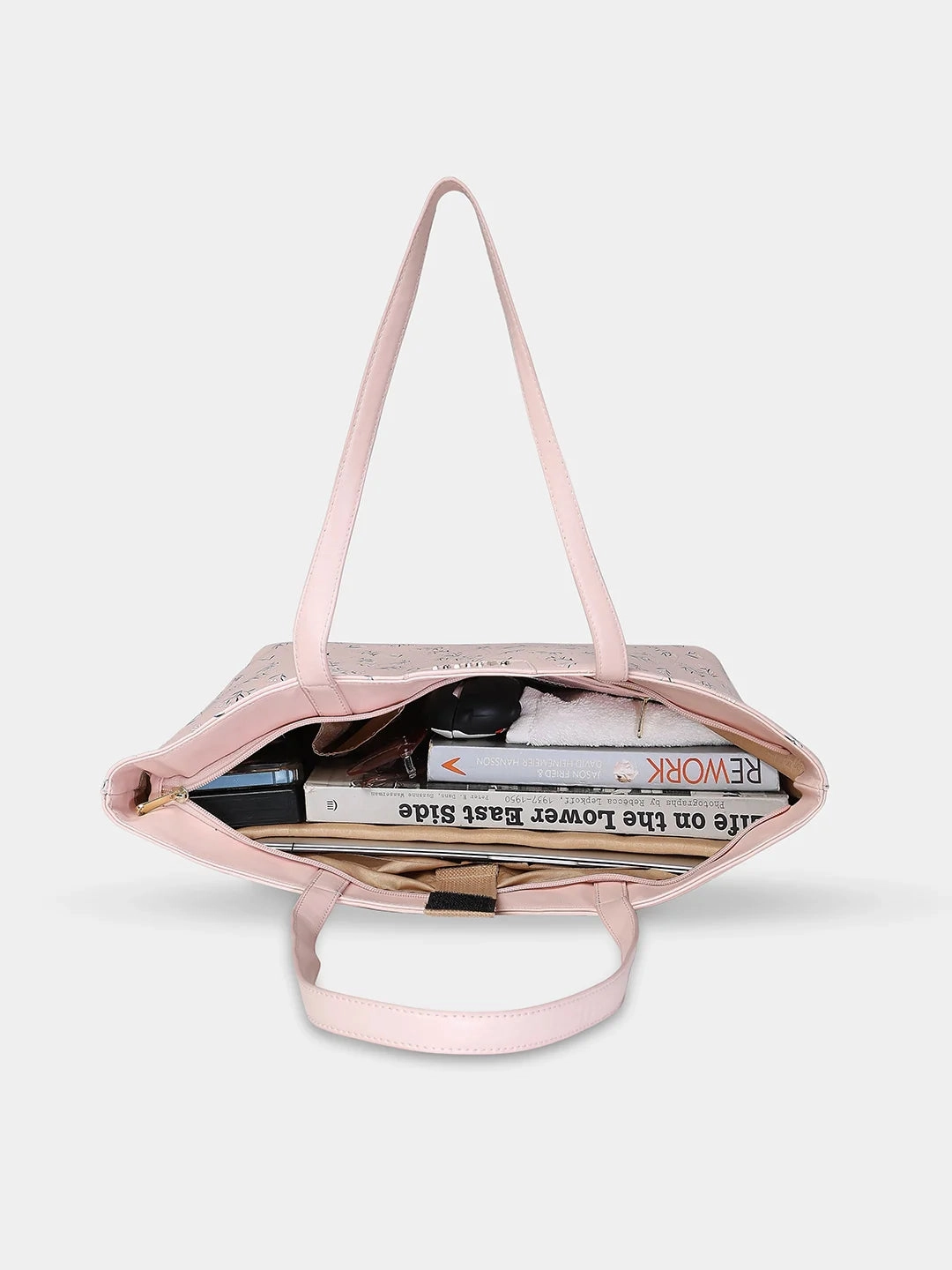 Caprese Merida Tote Printed Large Blush Laptop Bag