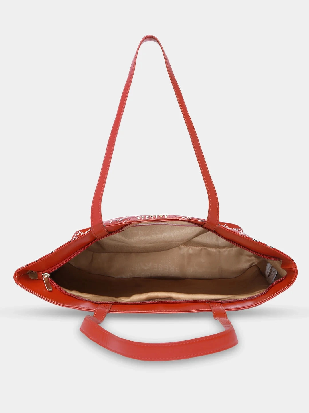Caprese Merida Tote Printed Large Red Laptop Bag