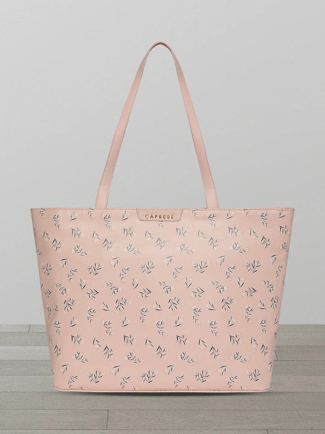 Caprese Merida Tote Printed Large Sky Blue Laptop Bag