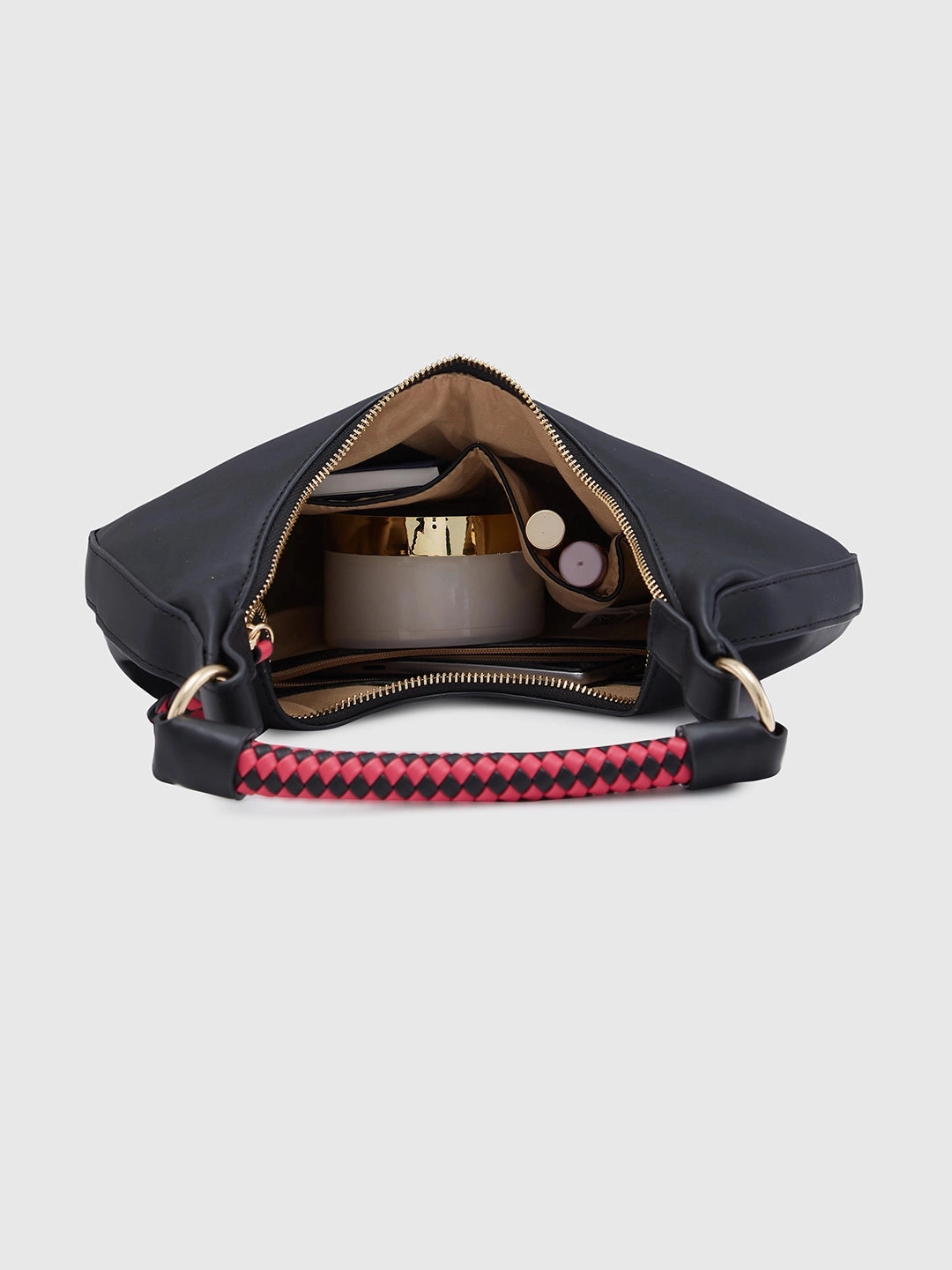 Caprese Mindy Medium Black Hobo Bag