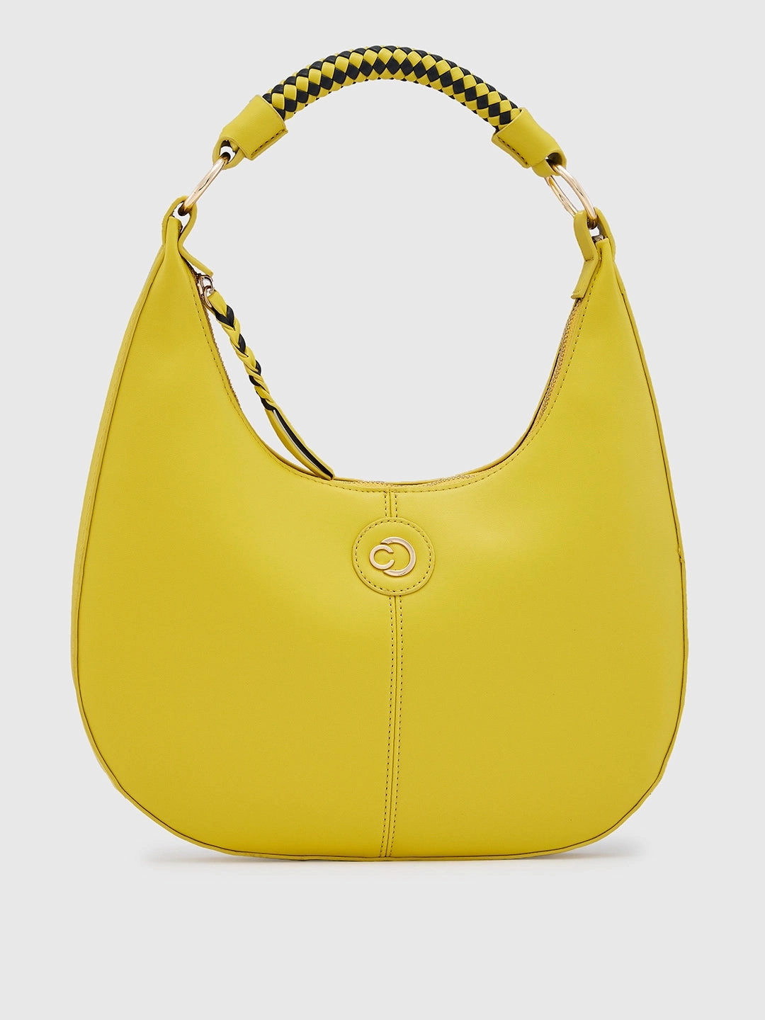 Caprese Mindy Medium Cyber Lime Hobo Bag