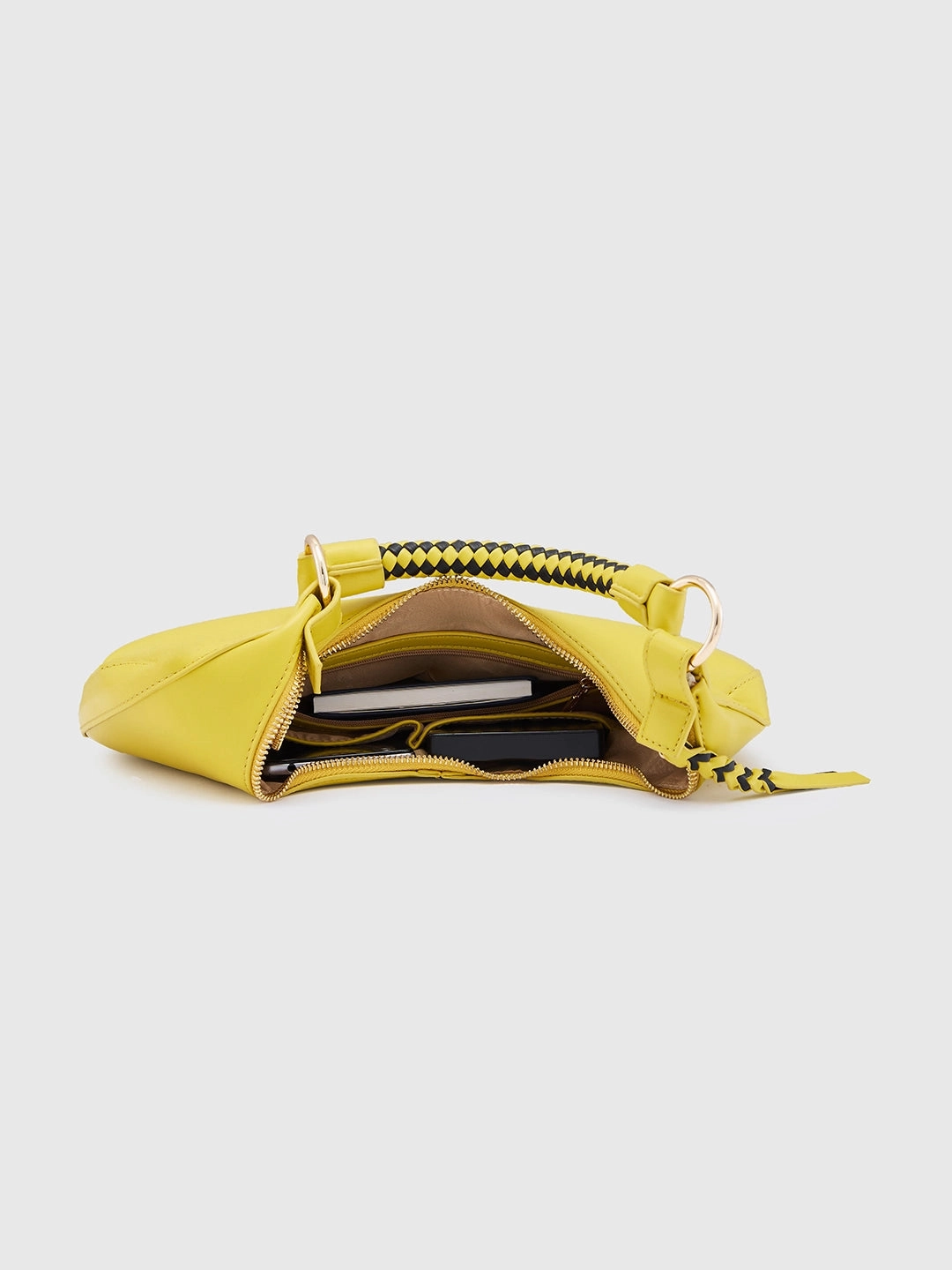 Caprese Mindy Medium Cyber Lime Hobo Bag