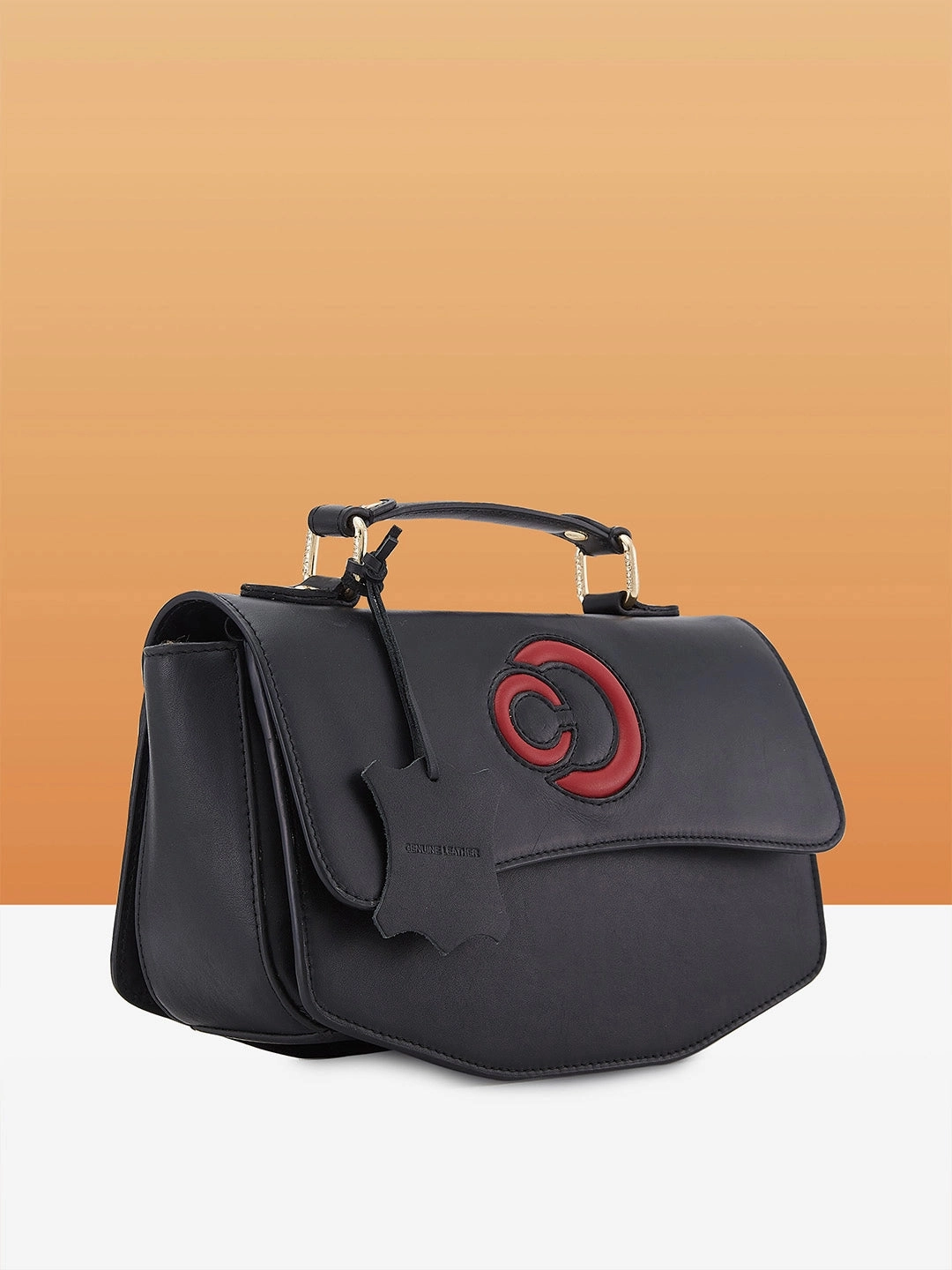 Caprese Minimal Formal Medium Black Sling Bag