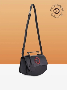 Caprese Minimal Formal Medium Black Sling Bag