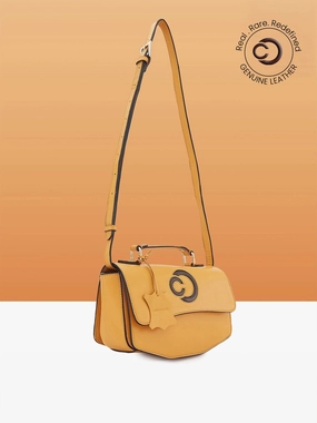 Caprese Minimal Formal Medium Yellow Sling Bag