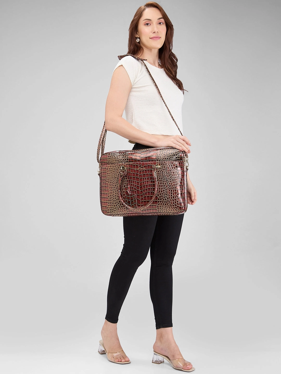 Caprese Miranda Large Burgundy Laptop Bag