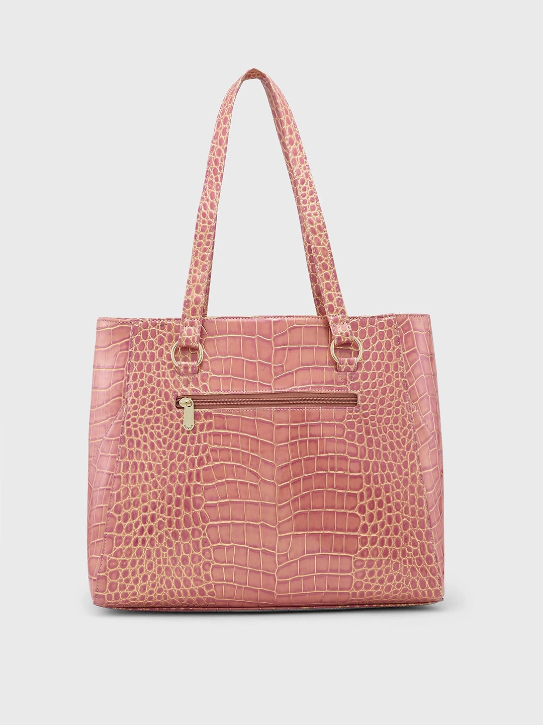 Caprese Miranda Large Croco Pink Tote Bag