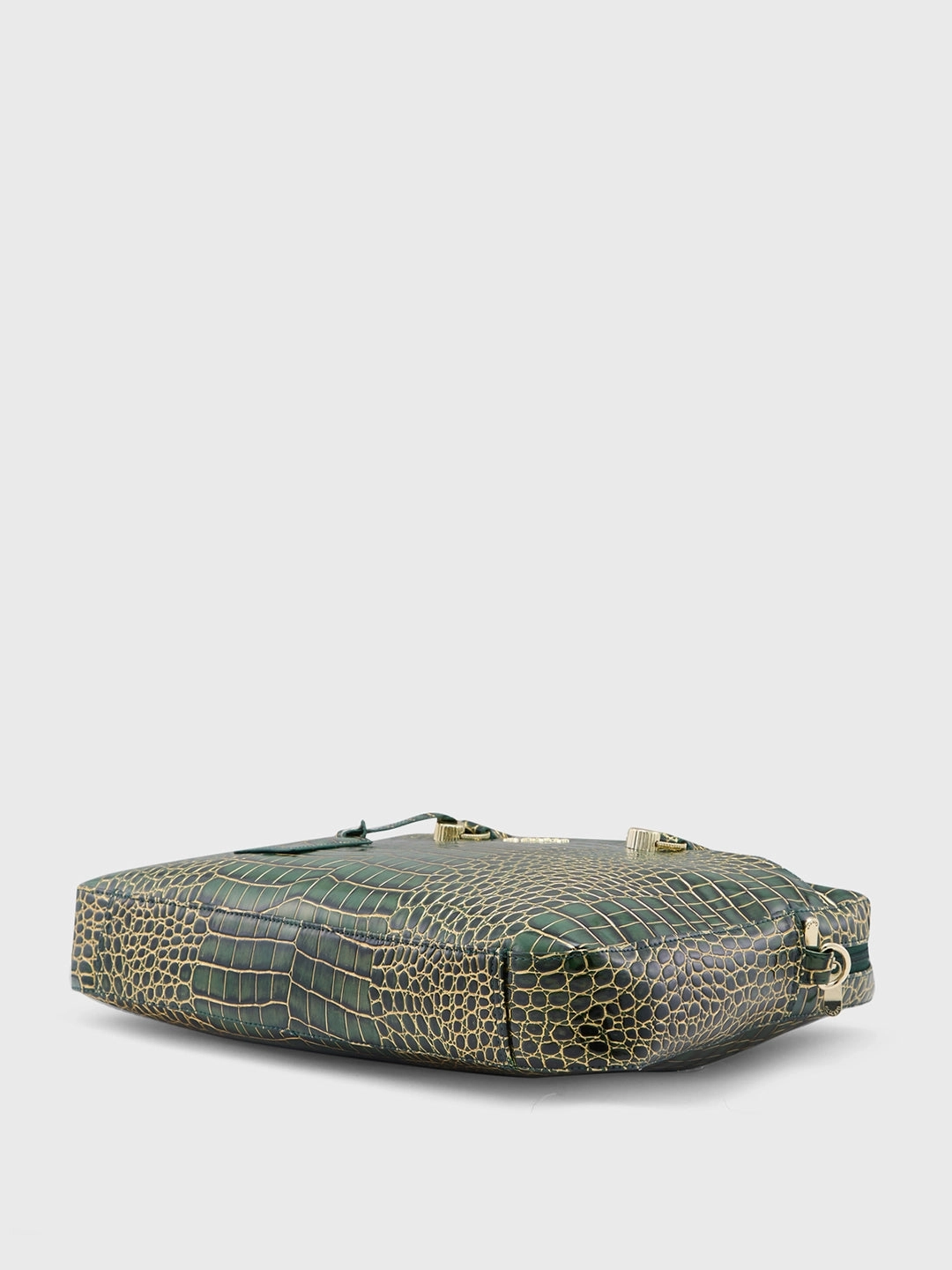 Caprese Miranda Large Green Croco Office Laptop Bag