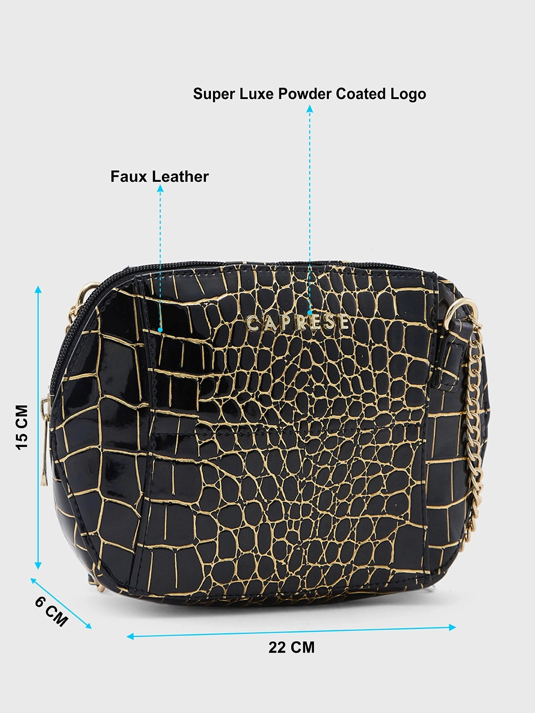 Caprese Miranda Small Black Sling Bag