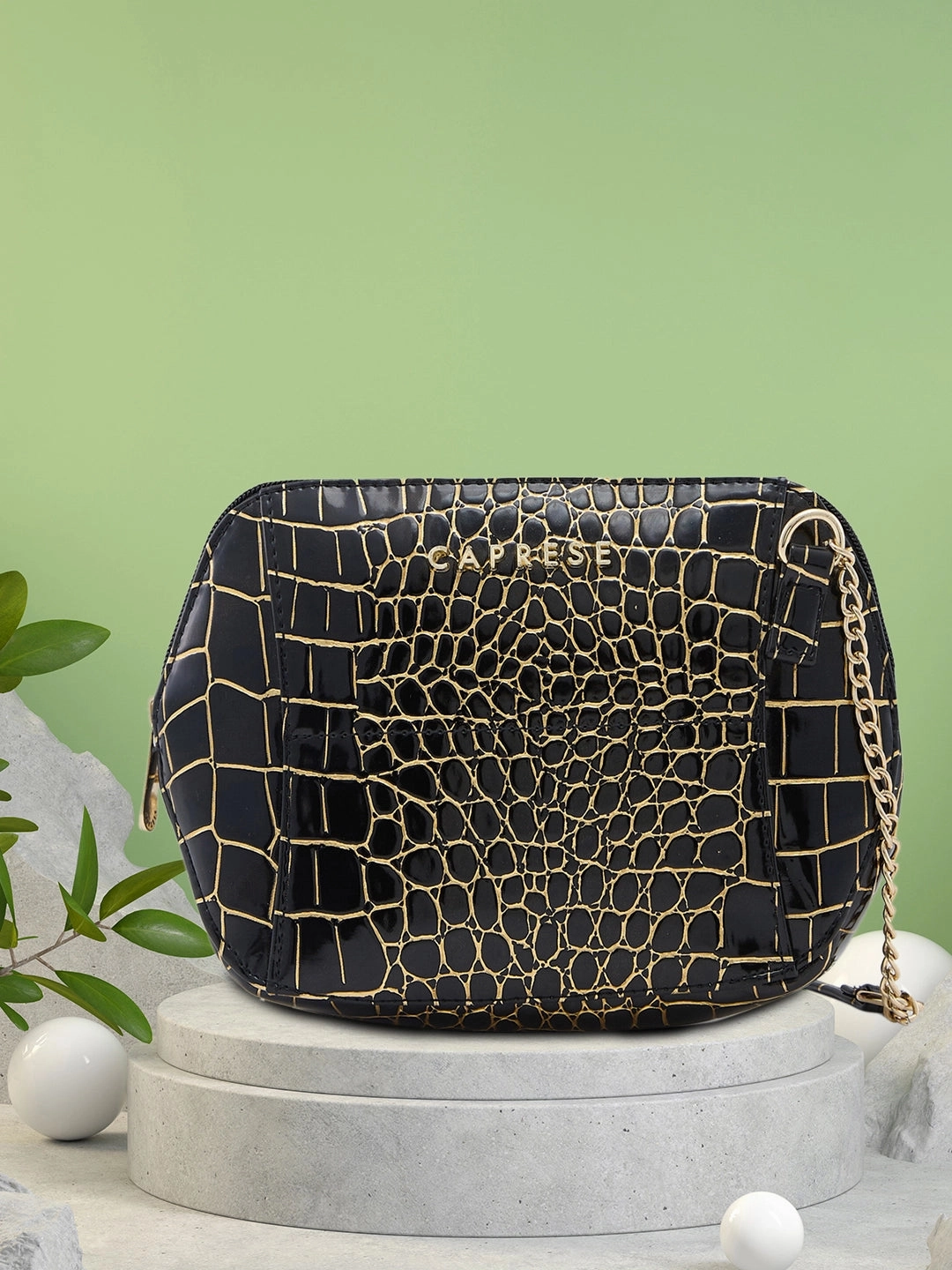 Caprese Miranda Small Black Sling Bag
