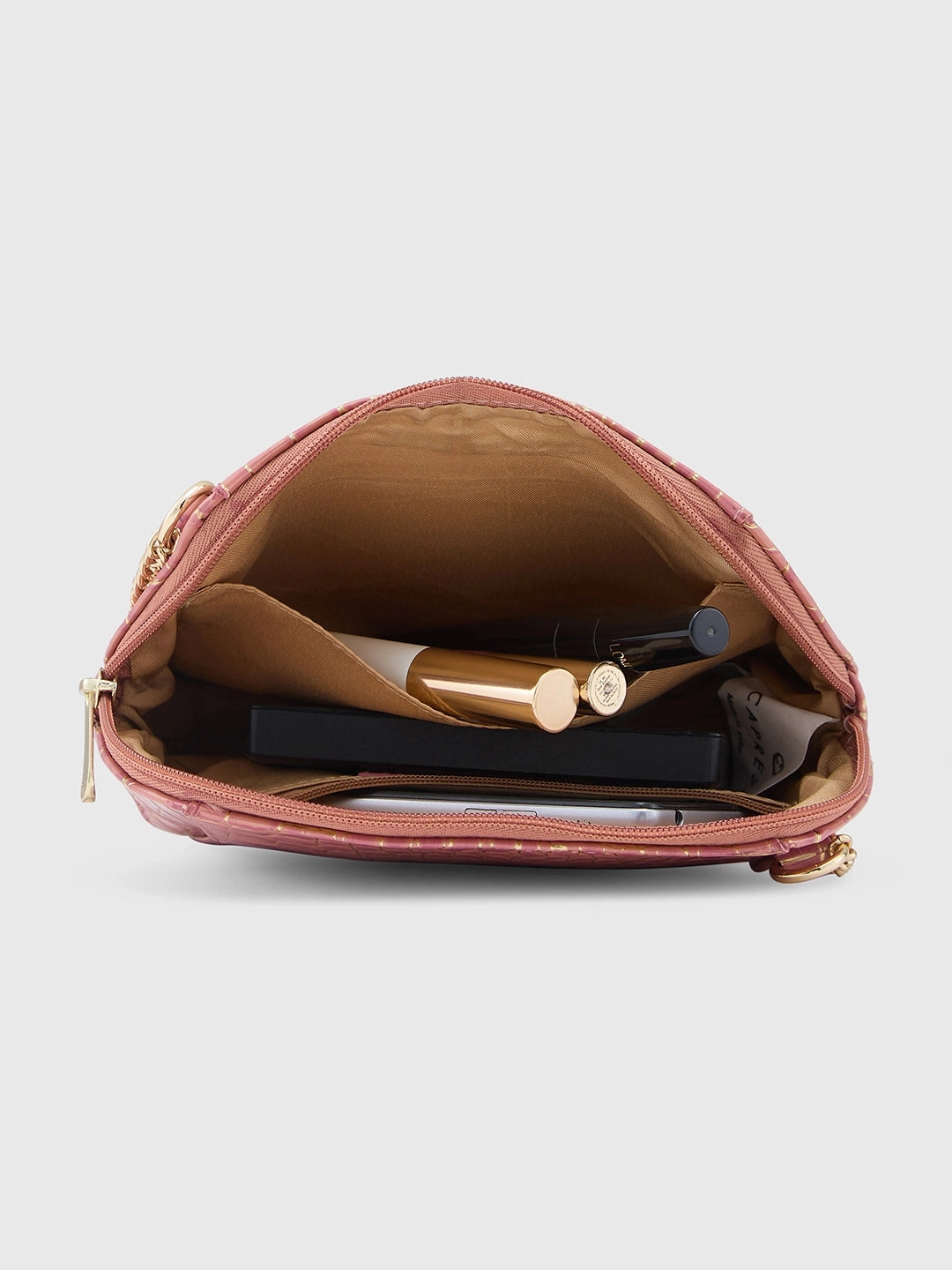 Caprese Miranda Small Croco Pink Sling Bag