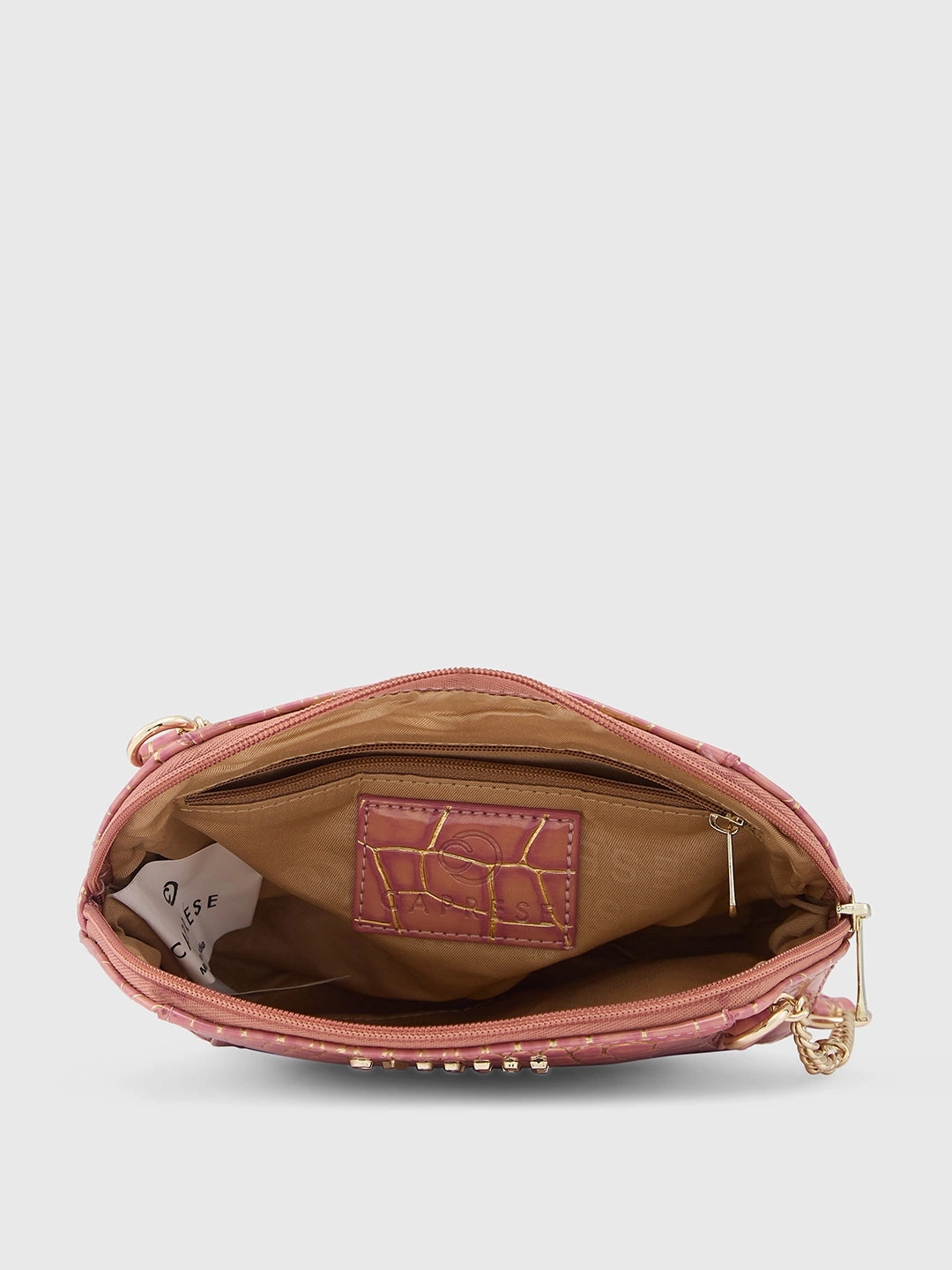 Caprese Miranda Small Croco Pink Sling Bag