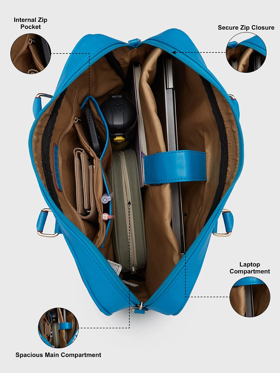 Caprese Mist Laptop Bag Large Blue