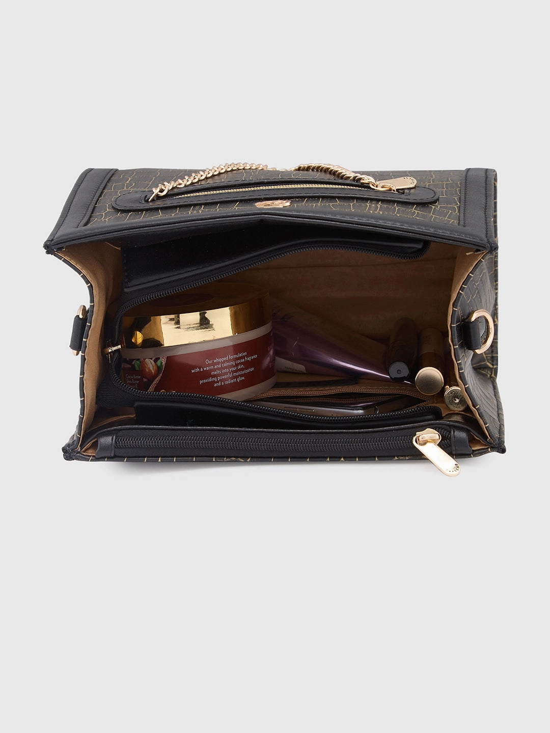 Caprese Mist Medium Black Crossbody Bag