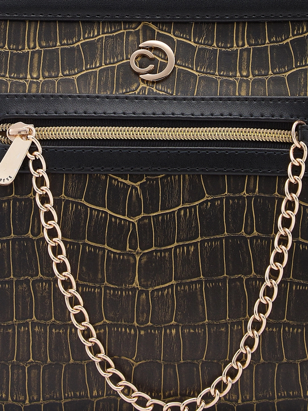 Caprese Mist Medium Black Crossbody Bag