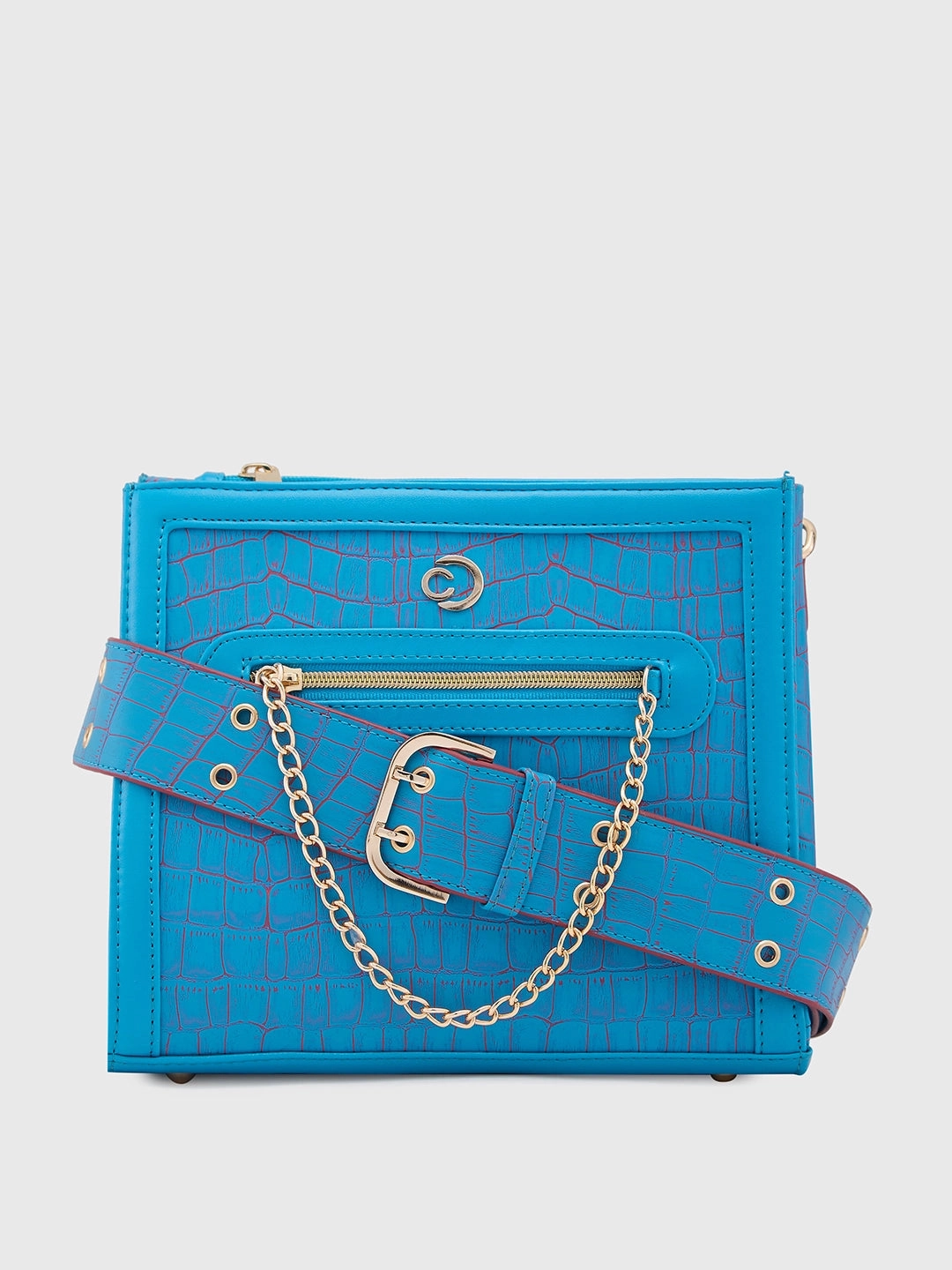 Caprese Mist Medium Blue Crossbody Bag