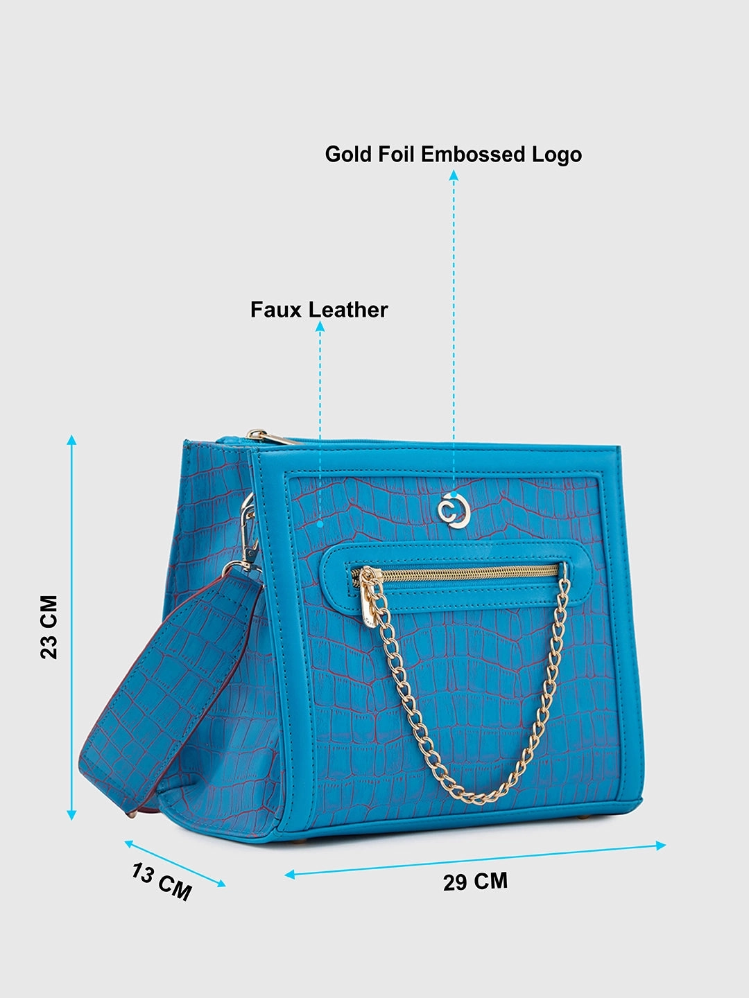 Caprese Mist Medium Blue Crossbody Bag