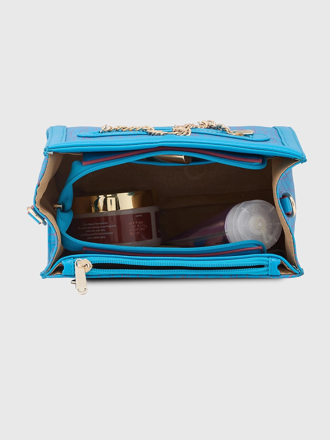 Caprese Mist Medium Blue Crossbody Bag