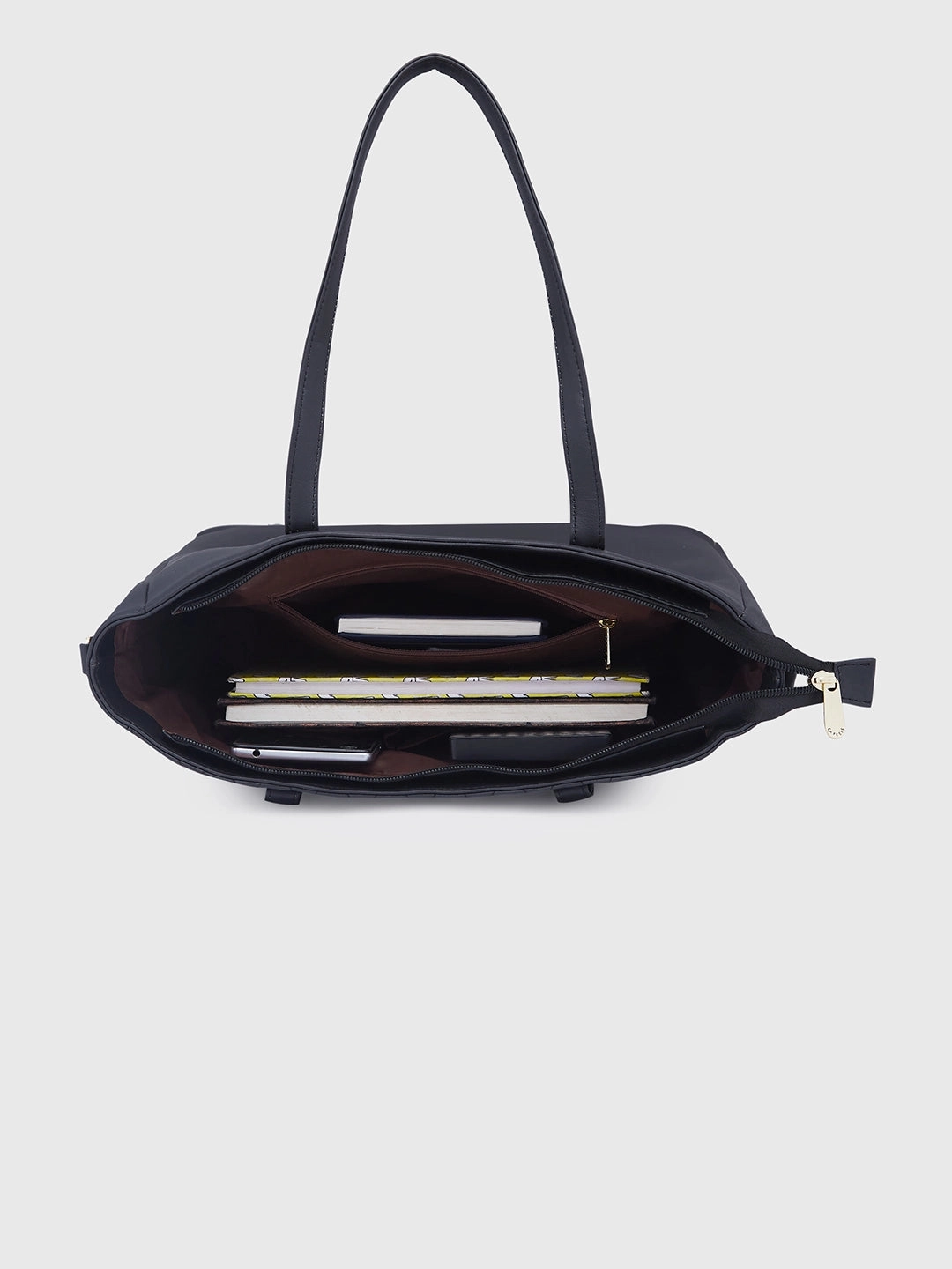 Caprese Mubi Small Black Tote Bag