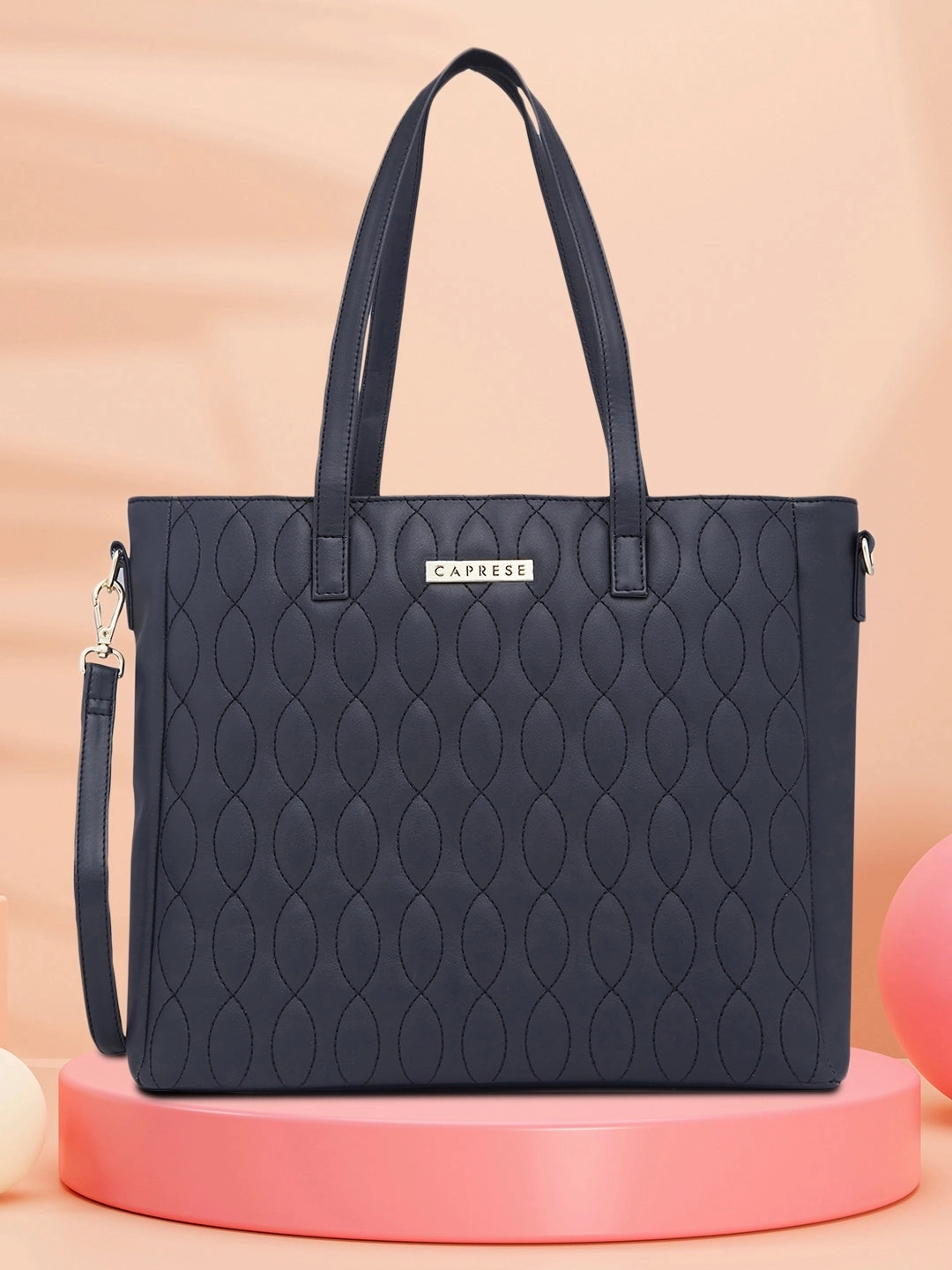 Caprese Mubi Small Black Tote Bag