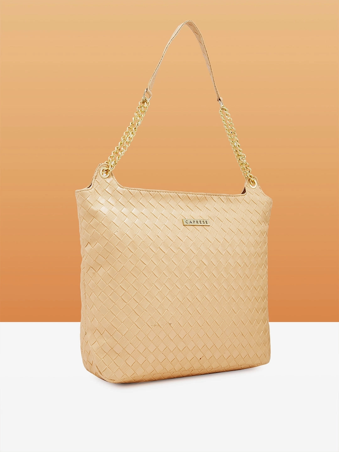 Caprese Nikita Medium Gold Hobo Bag