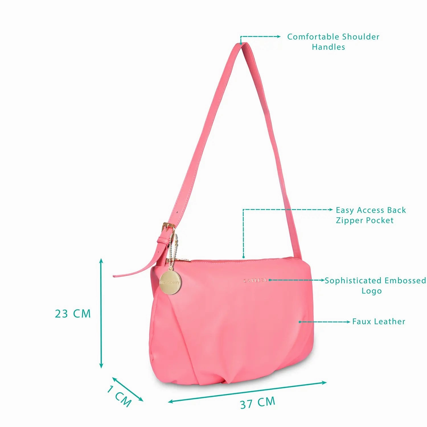 Caprese Novo Medium Peach Sling Bag