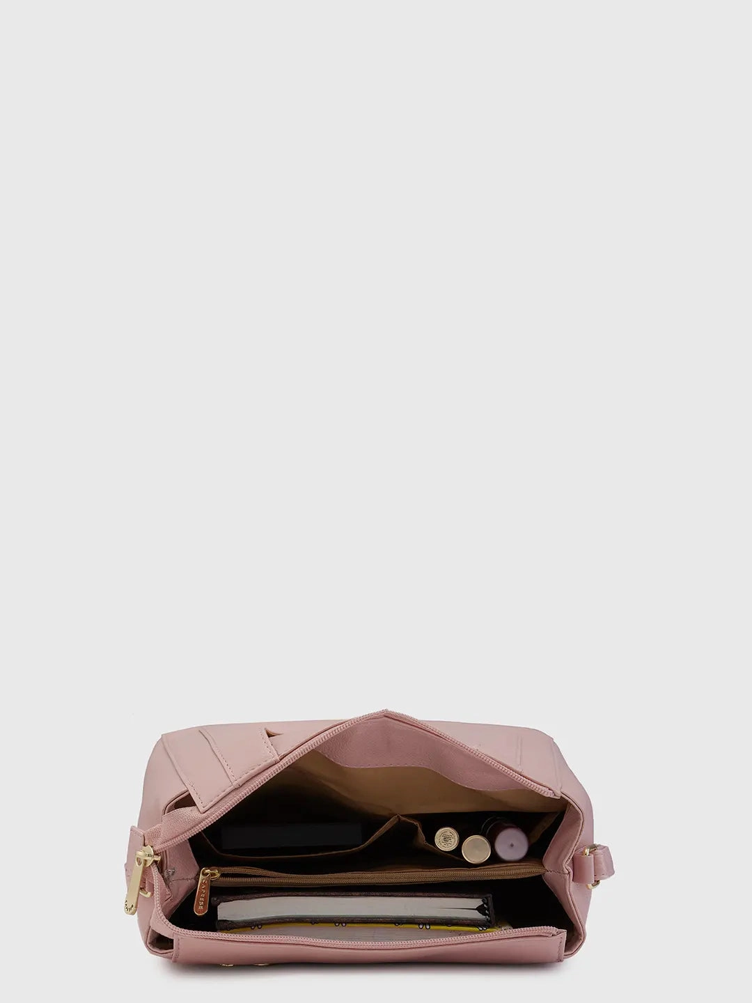 Caprese Peach Medium Dull Pink Hobo Bag