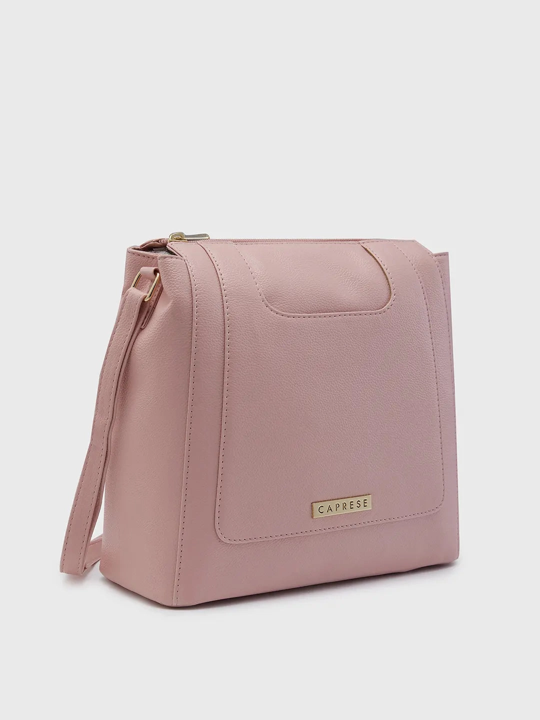 Caprese Peach Medium Dull Pink Hobo Bag