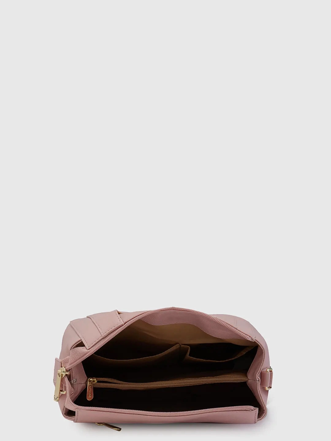 Caprese Peach Medium Dull Pink Hobo Bag