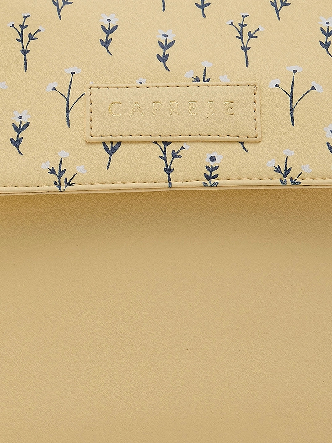 Caprese Pensa Small Mellow Yellow Flap Sling Bag