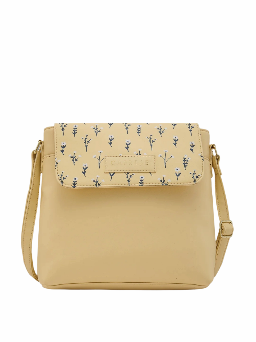 Caprese Pensa Small Mellow Yellow Flap Sling Bag