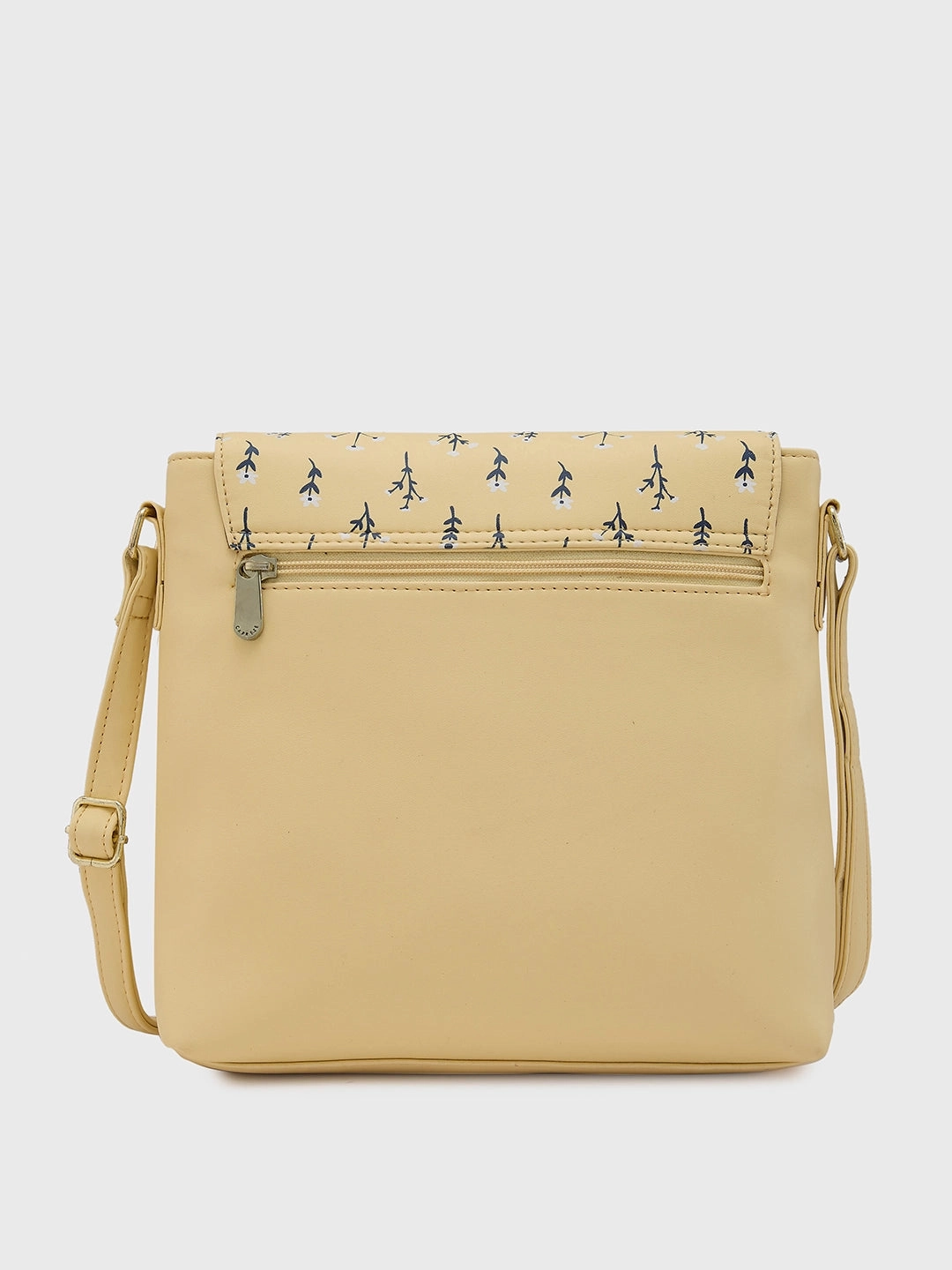Caprese Pensa Small Mellow Yellow Flap Sling Bag