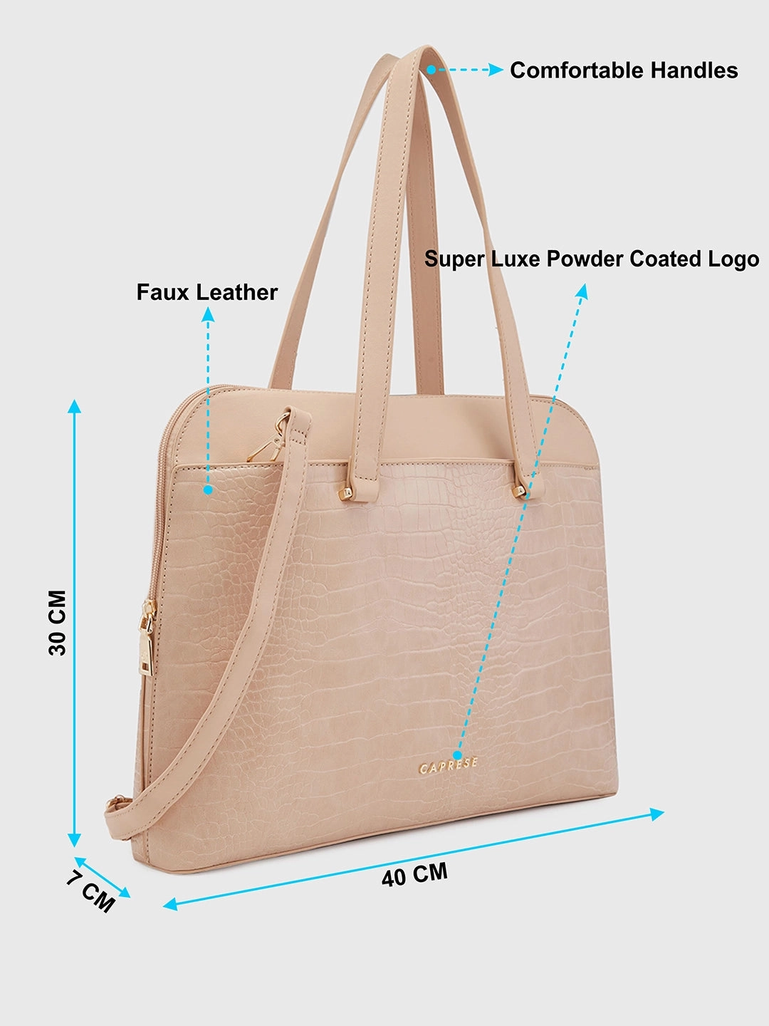 Caprese Rima Medium Brown Laptop Bag
