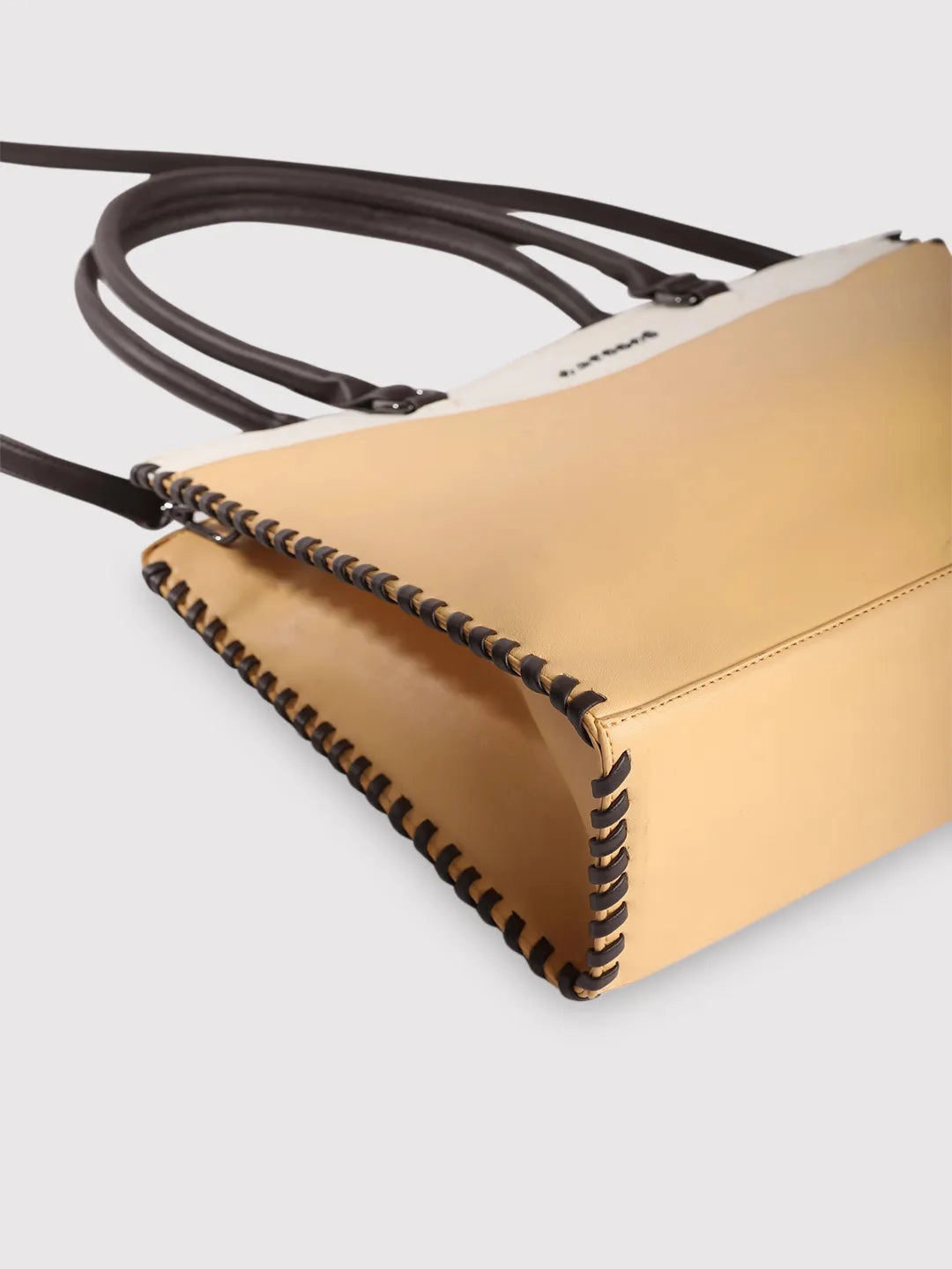 Caprese Rome Large Yellow Laptop Satchel Bag