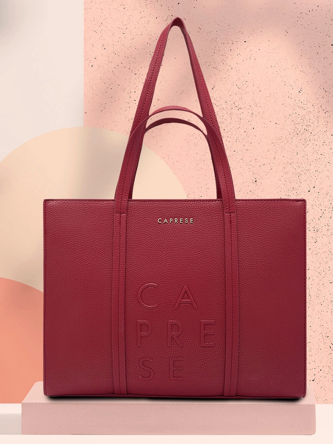 Caprese Roni Medium Red Tote Bag