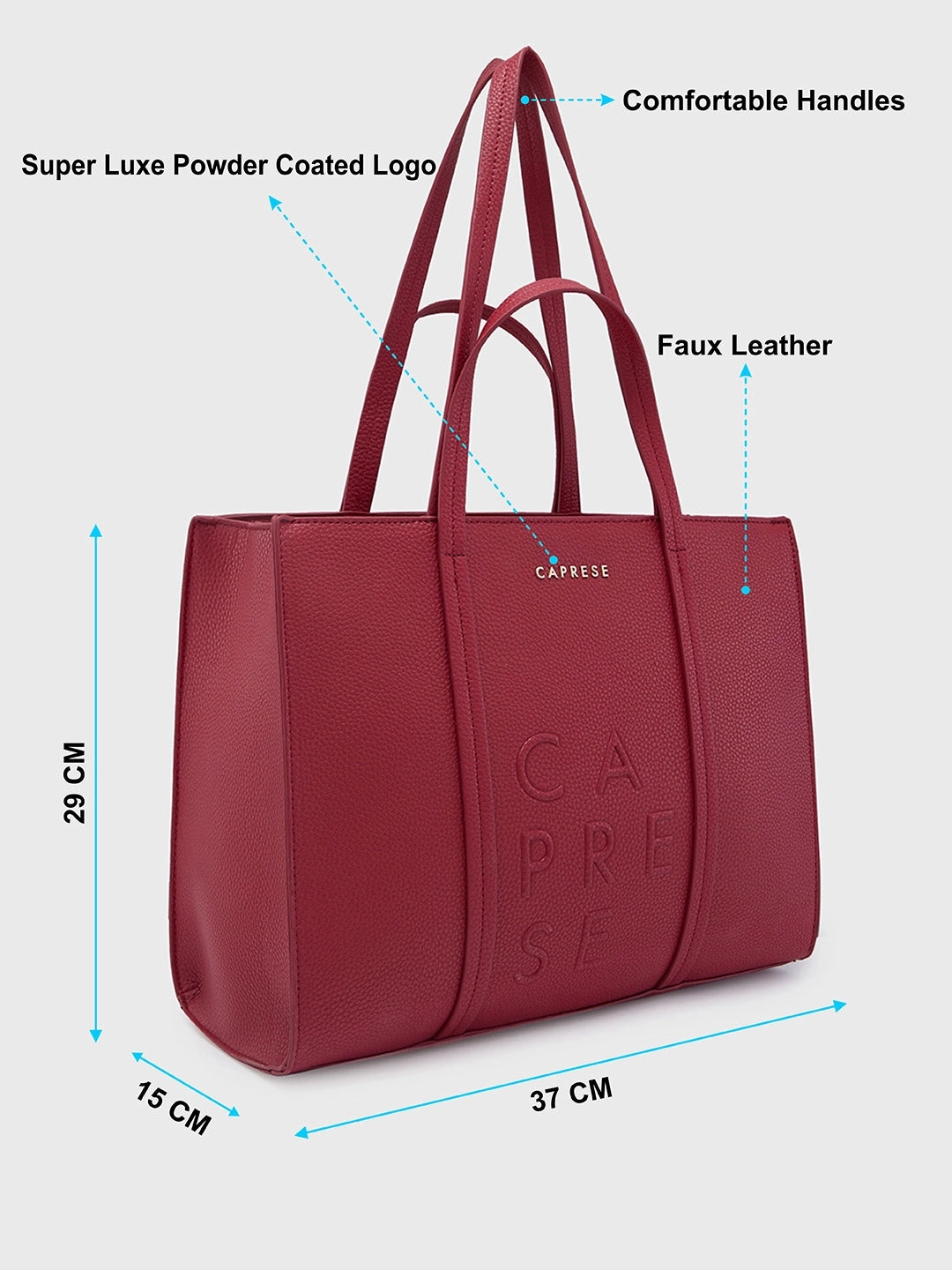 Caprese Roni Medium Red Tote Bag