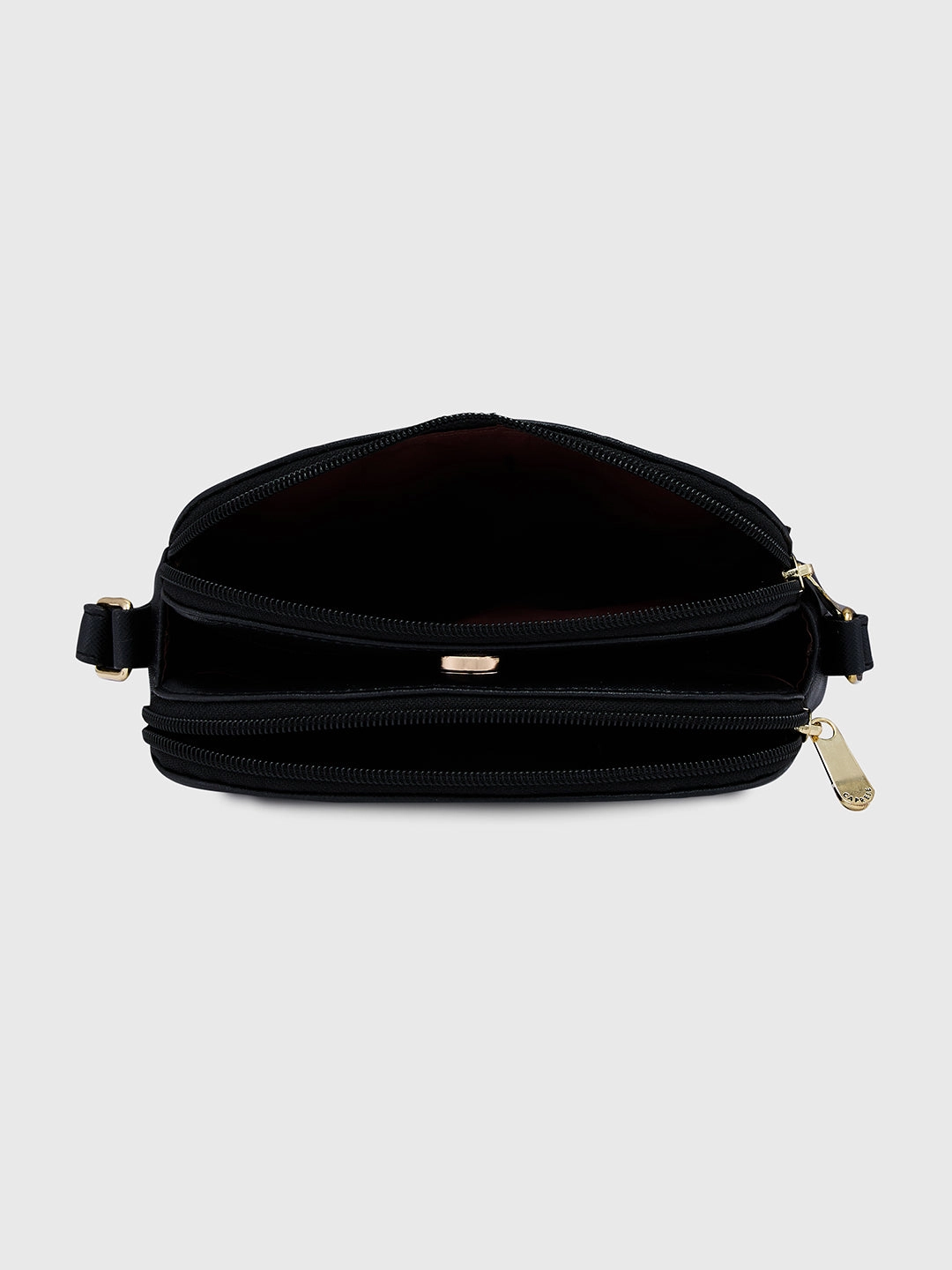 Caprese Safia Small Black Sling Bag