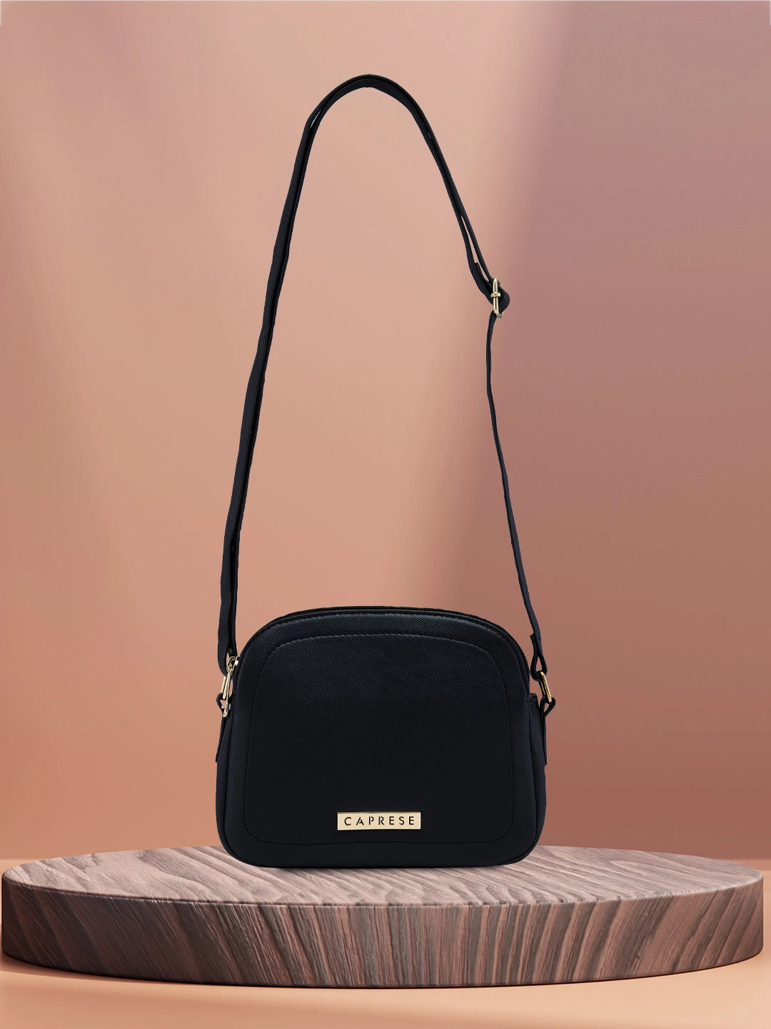 Caprese Safia Small Black Sling Bag