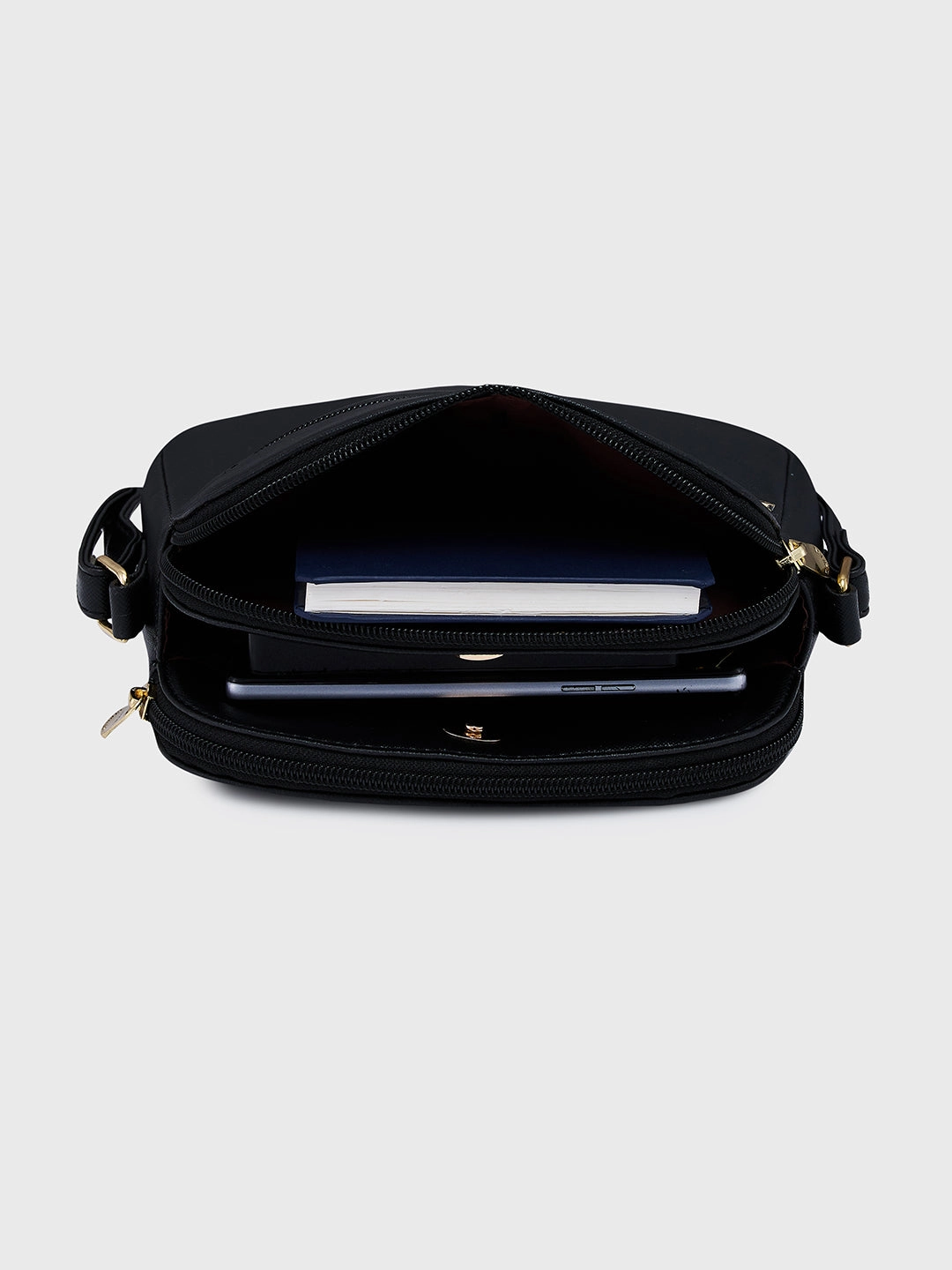 Caprese Safia Small Black Sling Bag