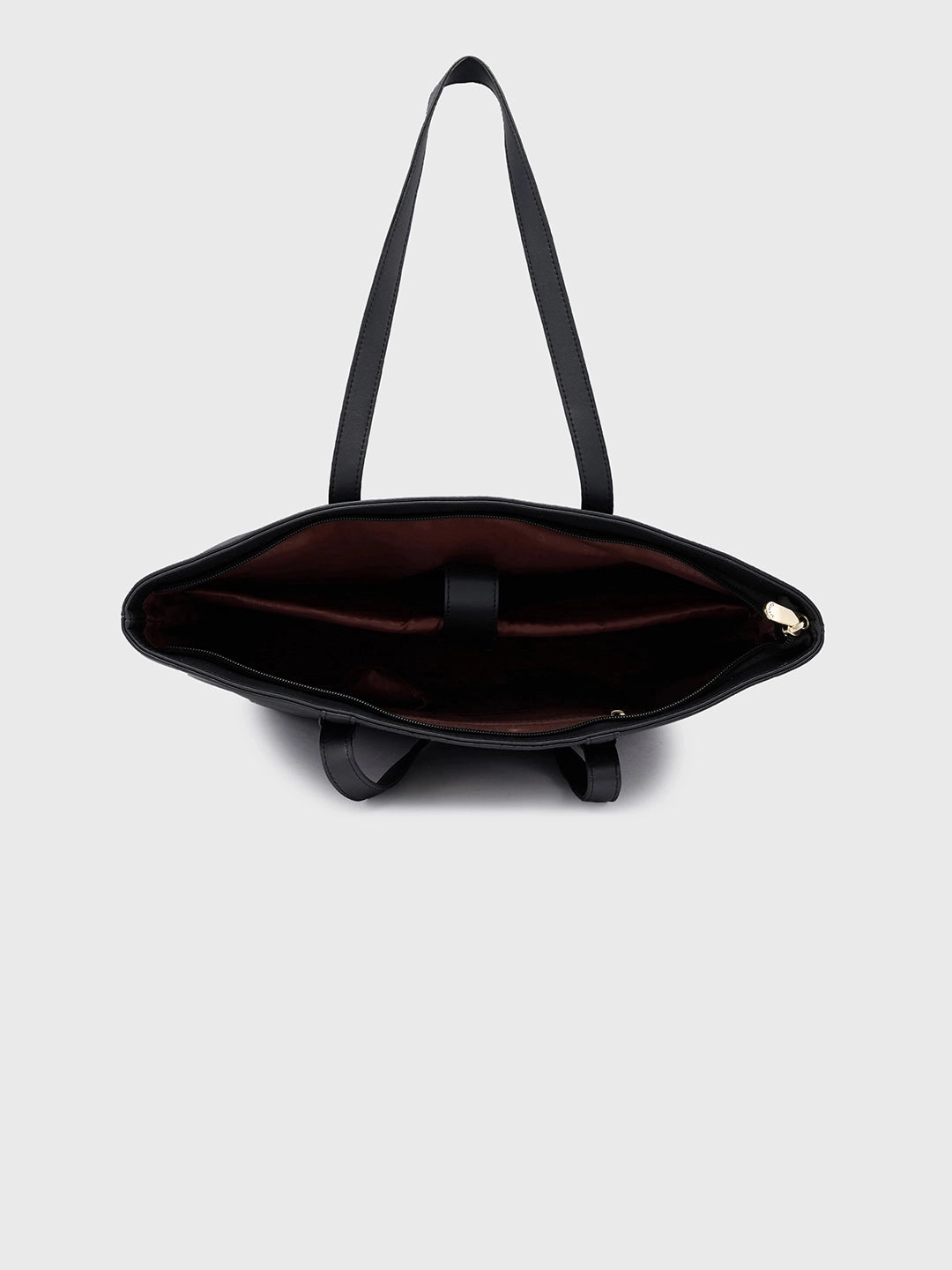 Caprese Sameera Large Black Laptop Tote Bag