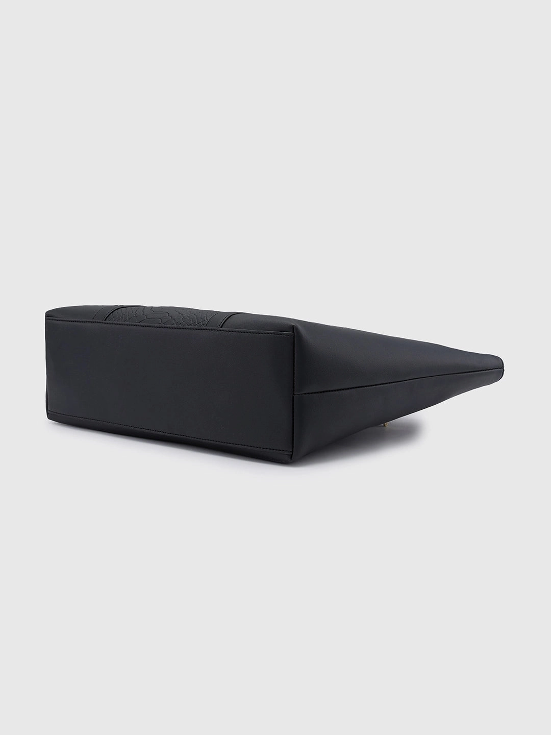 Caprese Sameera Large Black Laptop Tote Bag