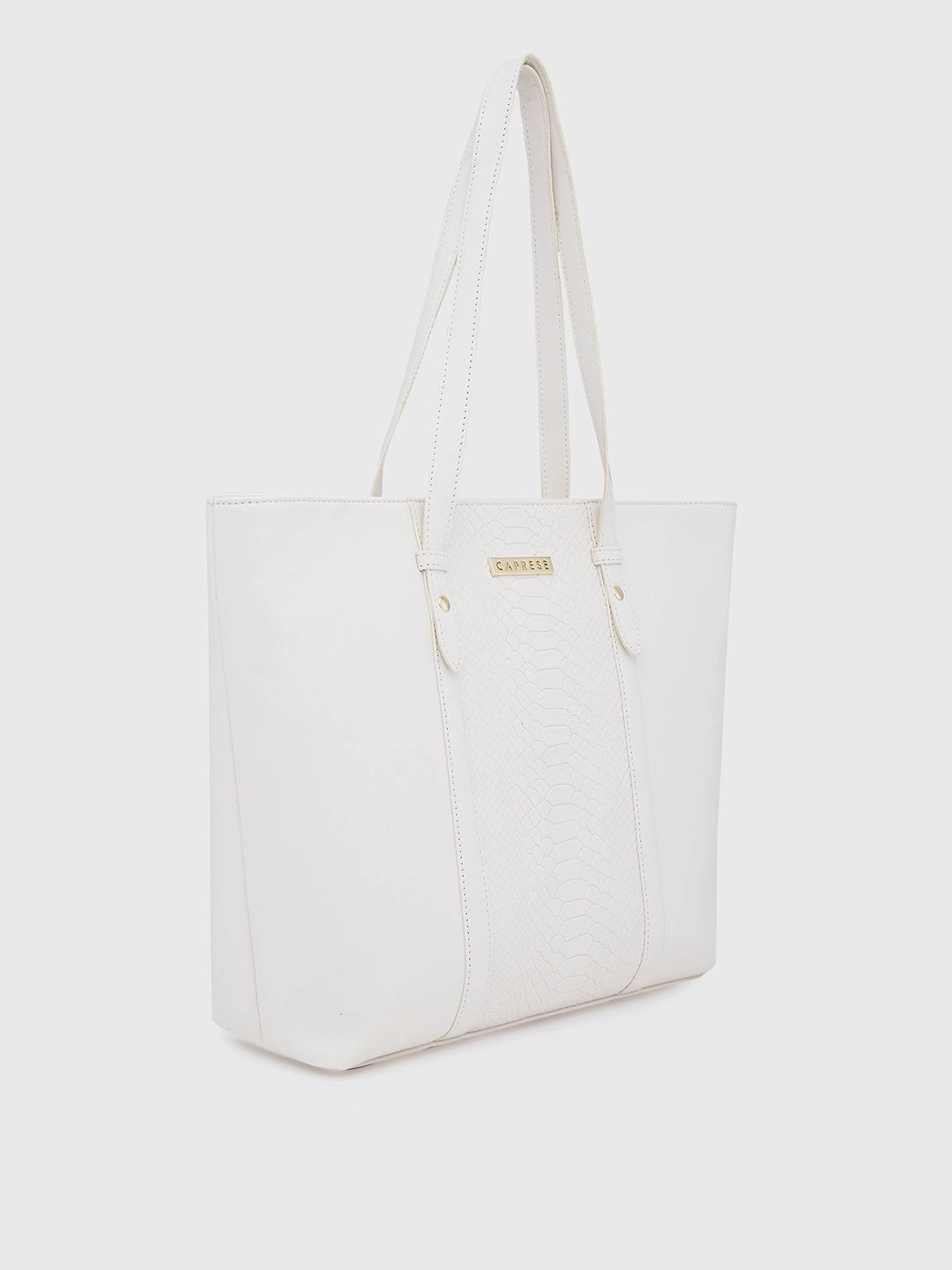 Caprese Sameera Tote Large Off White Laptop Bag