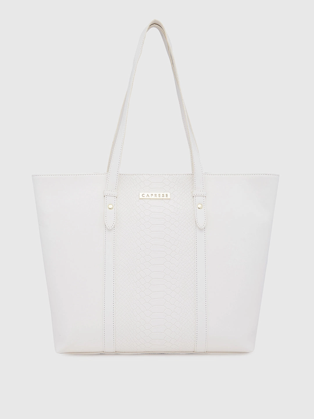 Caprese Sameera Tote Large Off White Laptop Bag
