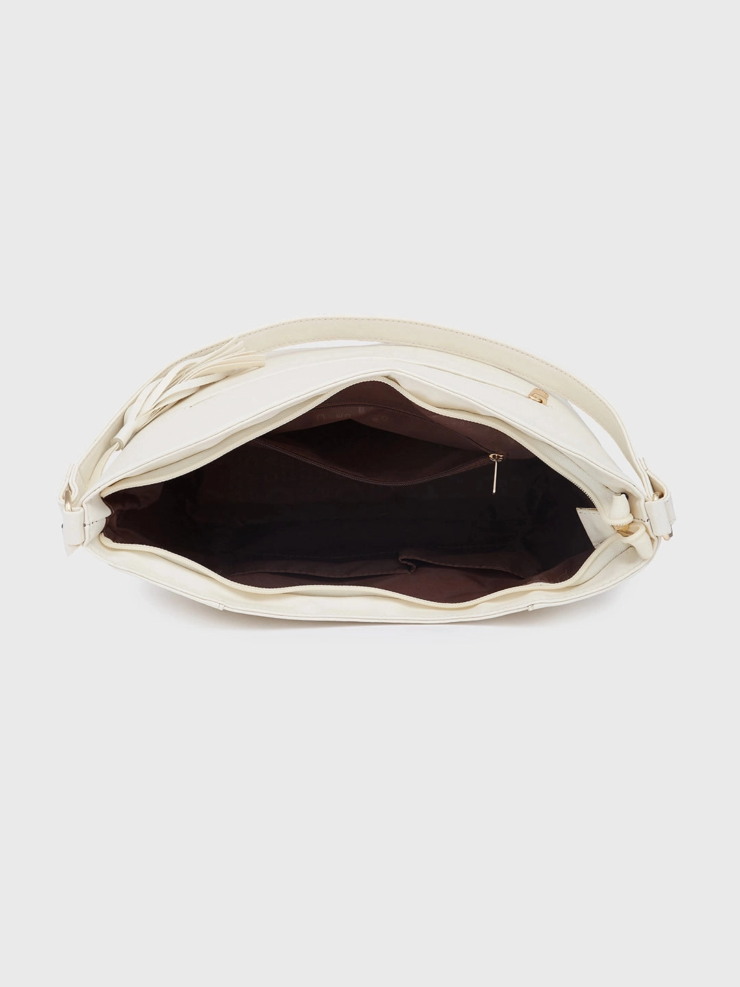 Caprese Sari Medium Off White Hobo Bag